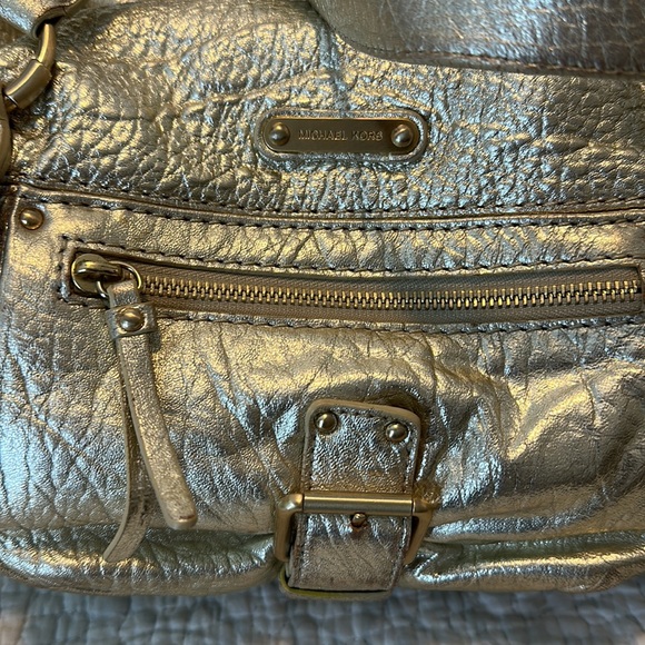 Michael Kors Austin Large Leather Satchel, Pale Gold - Picture 3 of 9